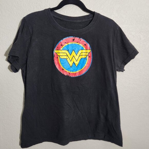 unbranded Tops - Wonder Woman Shirt Womens Small to Medium Black Distressed Graphic Superhero Tee